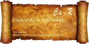 Csutorás Róbert névjegykártya