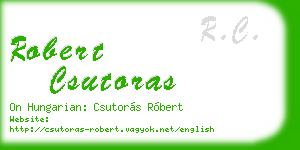 robert csutoras business card