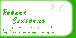 robert csutoras business card